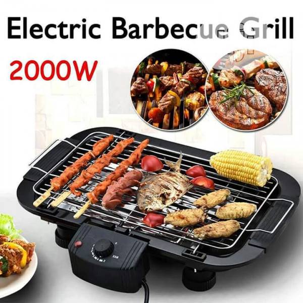 Electric BBQ Grill Machine - Black