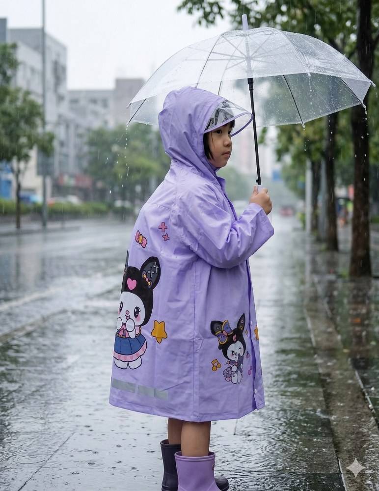Premium Baby Raincoat Purple