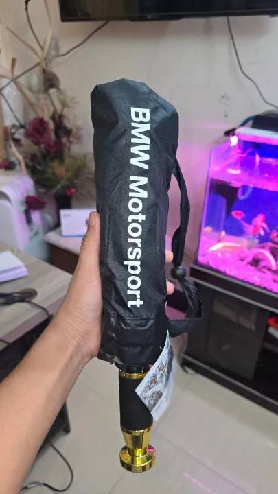 BMW Windproof 12 Sticks Auto Open and Close Umbrella (Black)