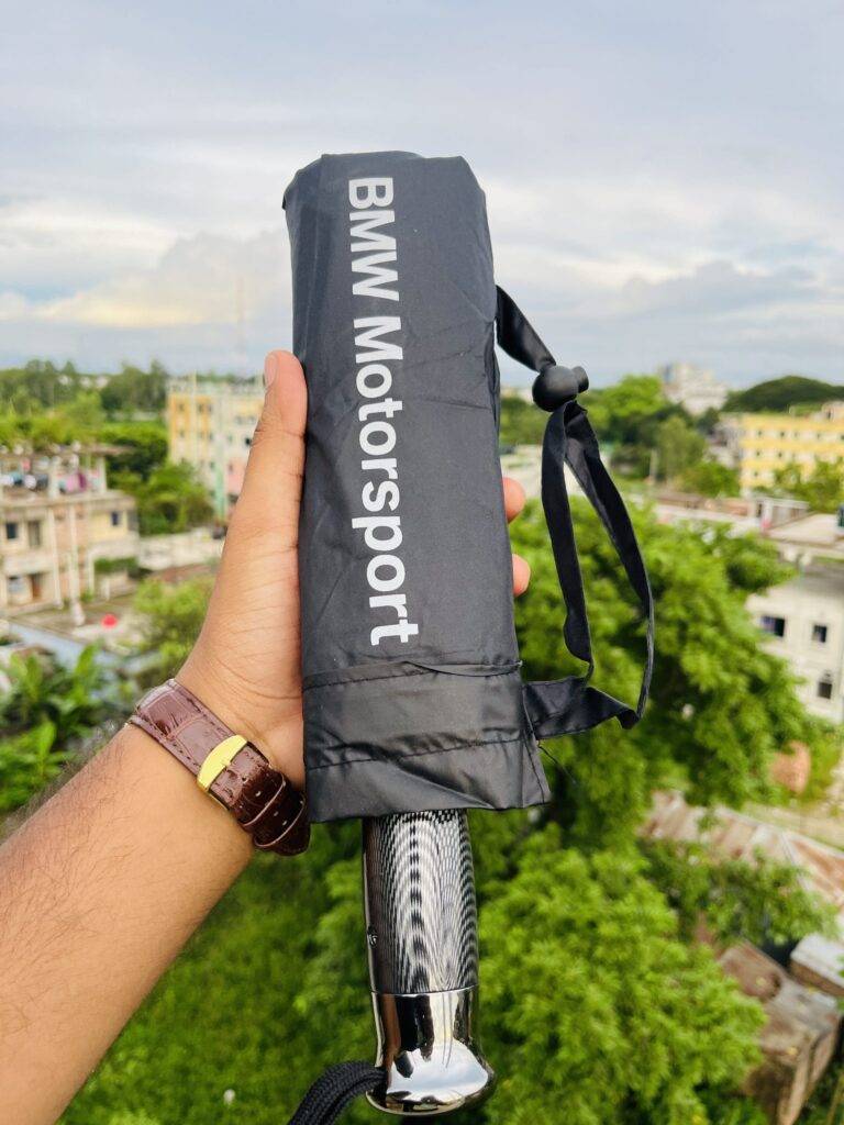 BMW Windproof 16 Sticks Auto Open and Close Umbrella (Black)