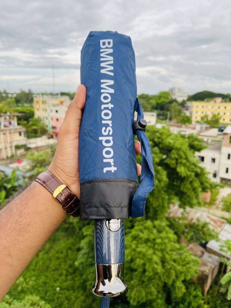 BMW Windproof 16 Sticks Auto Open and Close Umbrella (Blue)