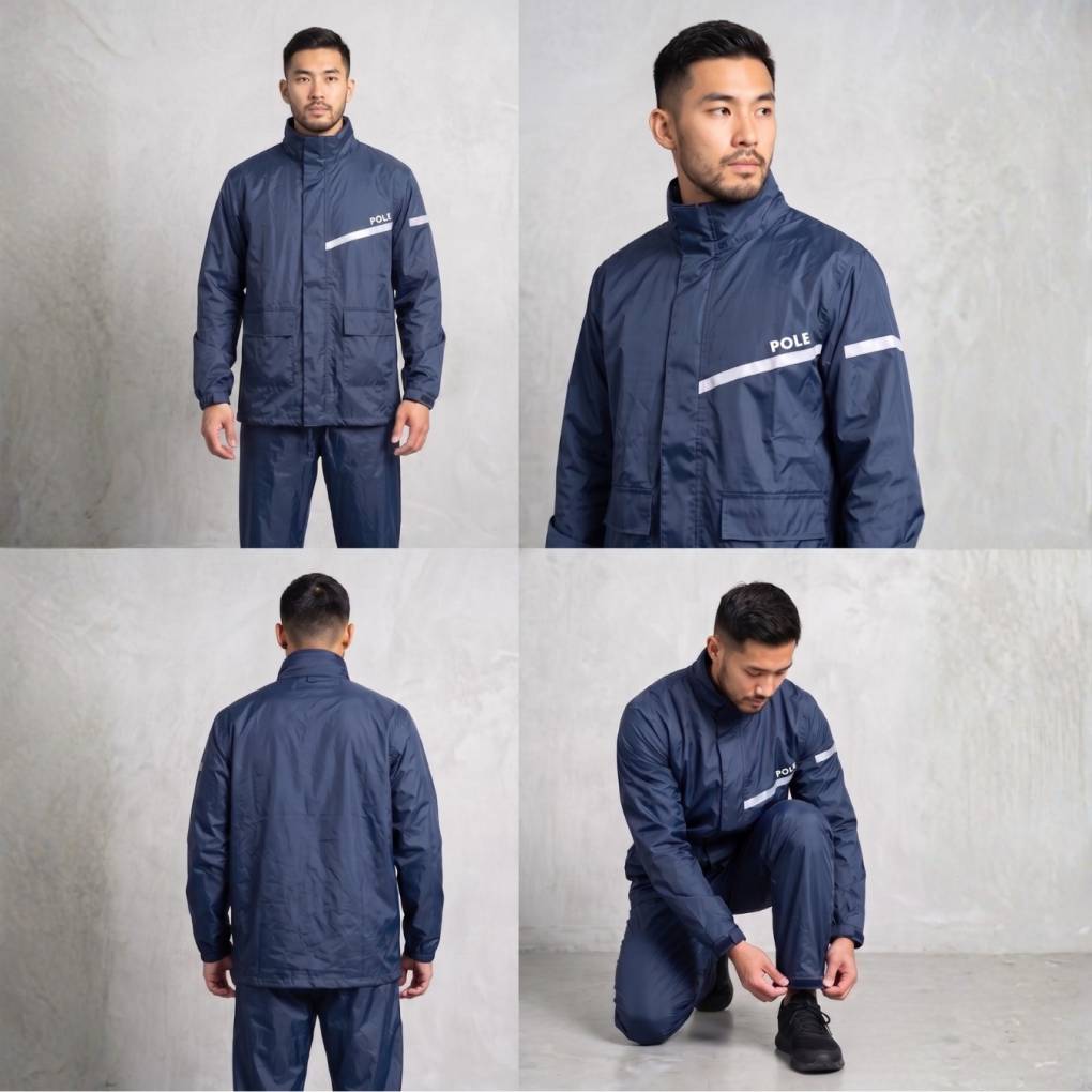 Pole Raincoat  Navy Blue